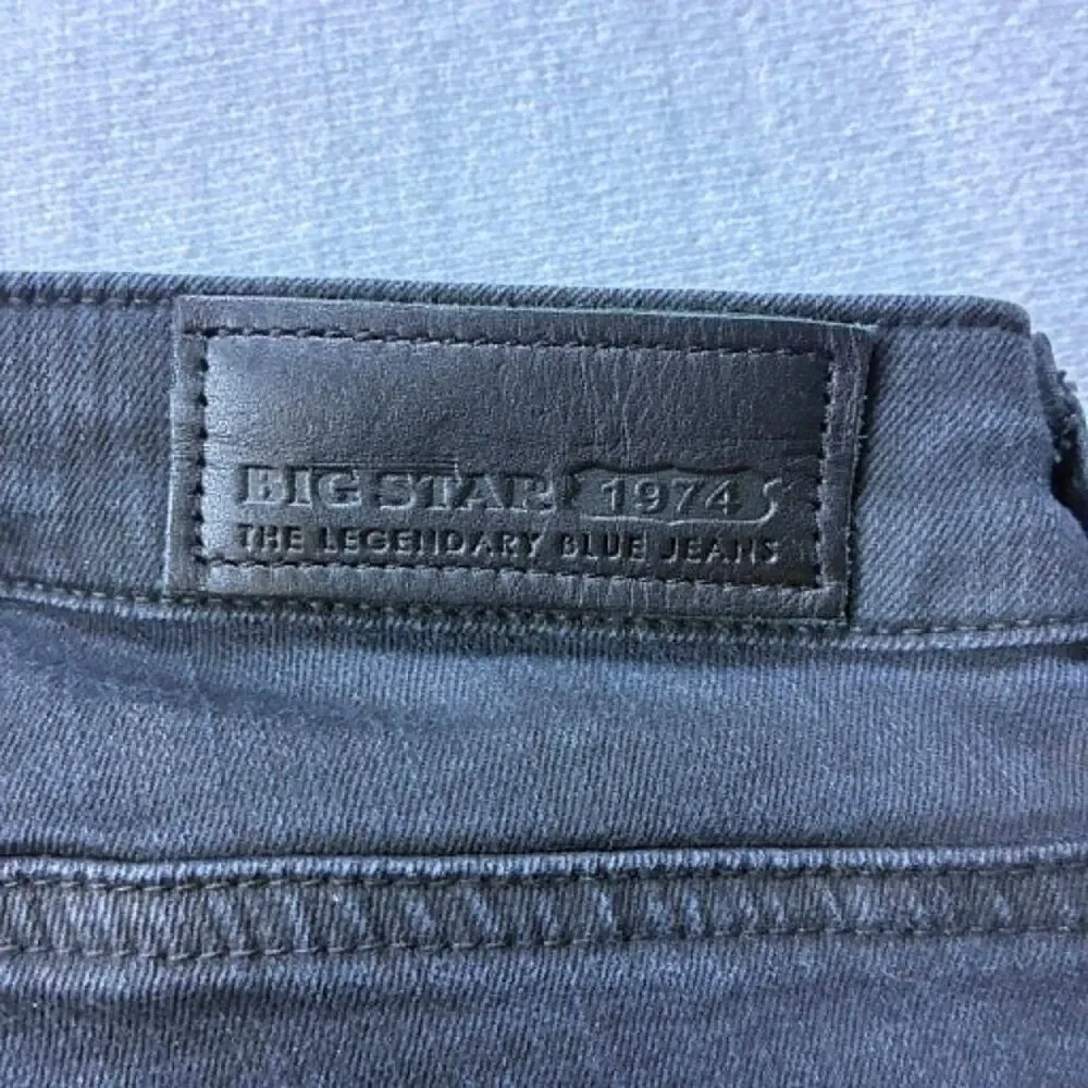 Big Star Alex Skinny Jeans Womens 25 Black Mid Rise Stretch Denim Pants